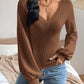 Honey V-Neck Long Sleeve T-Shirt