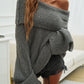 Devine Off-Shoulder Extra-Long Sleeve Sweater