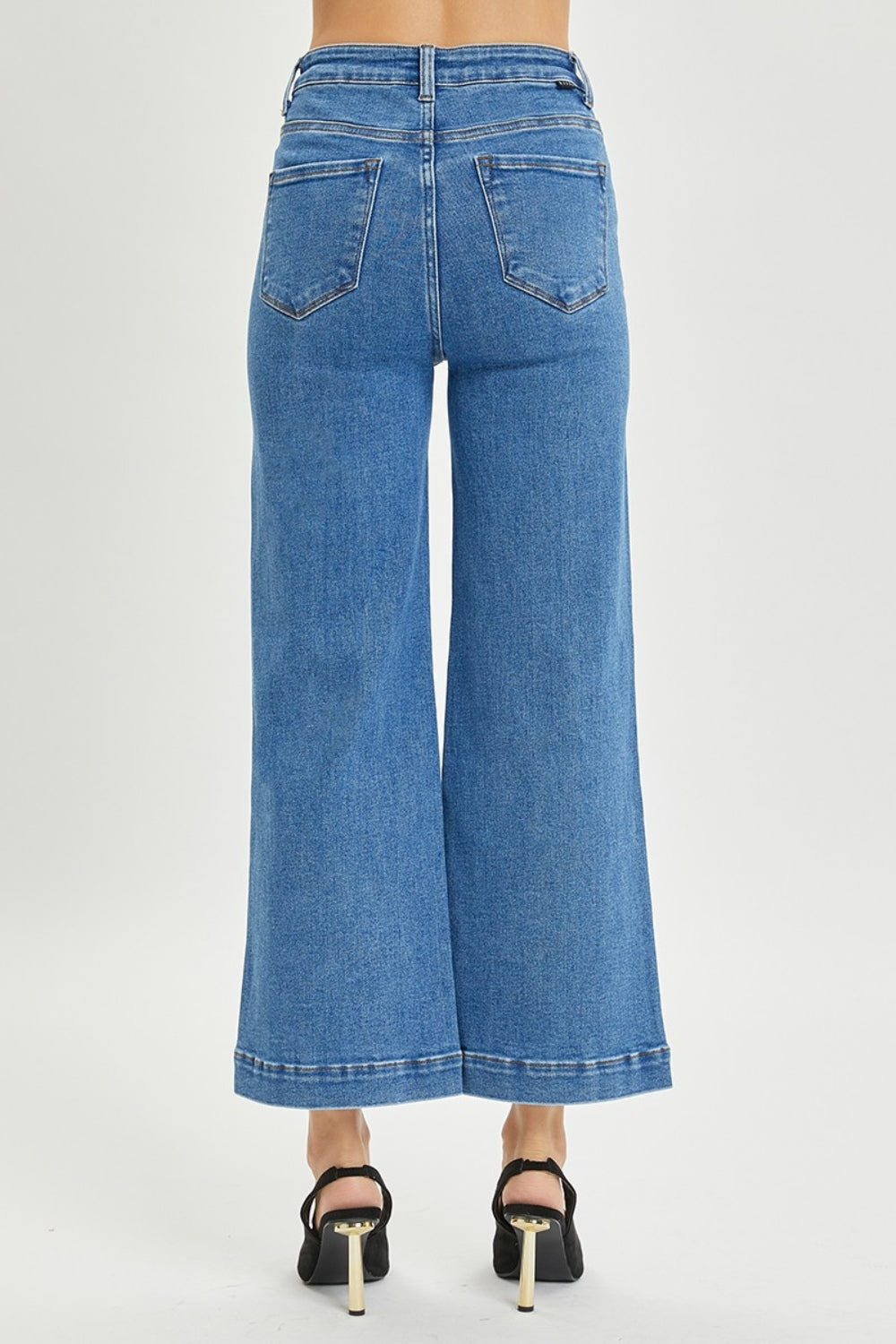 Risen Full Size High Rise Wide Leg Jeans *