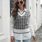 Plaid V-Neck Sweater Vest