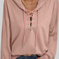 Lace Up Long Sleeve Hoodie