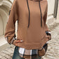 Devine Drawstring Plaid Long Sleeve Hoodie