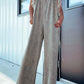 V-Neck Wide Leg Denim Jumpsuit