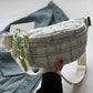 Contrast Plaid Polyester Crossbody Bag