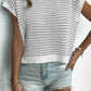 Full Size Striped Round Neck Sweater Vest
