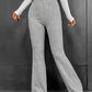 Ribbed High Waist Bootcut Pants