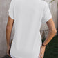 Textured Surplice Short Sleeve Blouse
