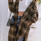 Plaid Button Up Long Sleeve Shacket
