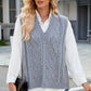 Cable Knit V-Neck Sweater Vest