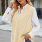 Cable Knit V-Neck Sweater Vest