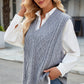 Cable Knit V-Neck Sweater Vest