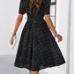 Printed Round Neck Short Sleeve Dress