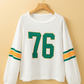Number 76 Round Neck Long Sleeve Top