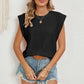 Full Size Eyelet Round Neck Tank