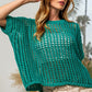 BiBi Hollowed Out Short Sleeve Knit Cover Up - Brand BiBi