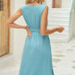 FULL SIZE Tied Round Neck Sleeveless Dress