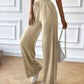 Full Size Drawstring Pocketed Wide Leg Pants
