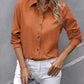 Button Up Collared Neck Long Sleeve Shirt