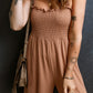 Frill Smocked Wide Leg Jumpsuit