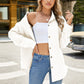 Full Size Collared Neck Long Sleeve Shirt