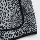 Perfee Leopard Open Front Long Sleeve Jacket