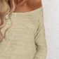 Full Size Heathered Long Sleeve Top