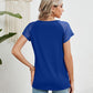 Lace Detail Round Neck Short Sleeve T-Shirt
