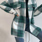 Plaid Collared Neck Dropped Shoulder Shacket