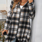 Devine Plaid Zip Up Hooded Coat