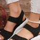 Peep Toe Cloth Sandals