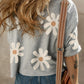 Full Size Flower Round Neck Half Sleeve T-Shirt