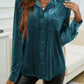 Devine Pocketed Collared Neck Long Sleeve Shirt