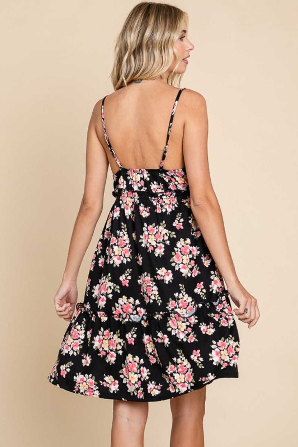 Culture Code Full Size Floral Frill Cami Dress *
