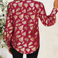 Printed Notched Long Sleeve Shirt