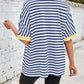 Lovelet Striped Round Neck Half Sleeve T-Shirt