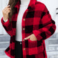 Button Up Drop Shoulder Fuzzy Jacket