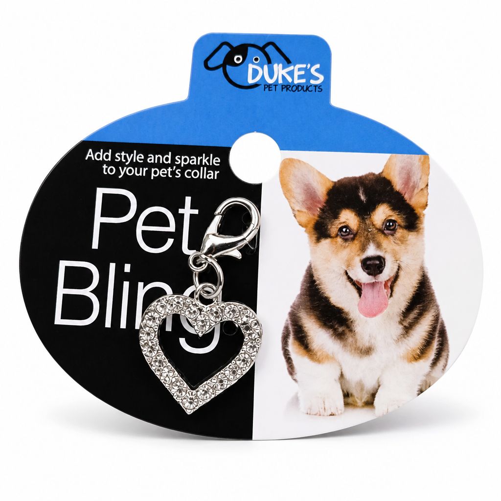 Duke's Pet Product - Silver Rhinestone Pet Bling for Collar