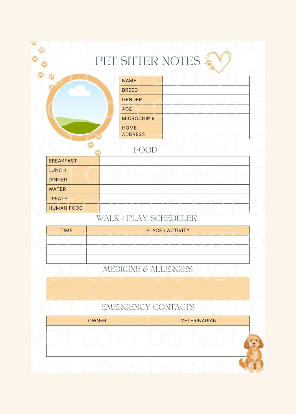 Playful Pet Planner ~ PNG JPG PDF SVG PPTX File Types