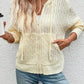 Zip Up Long Sleeve Hooded Cardigan