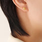 Titanium Steel Flower Stud Earrings