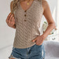 Openwork V-Neck Knit Vest