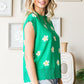 First Love Full Size Flower Pattern Round Neck Sweater Vest