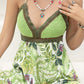 Backless Printed V-Neck Cami Dress