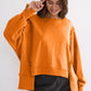 Exposed Seam High-Low Long Sleeve Sweatshirt