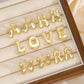 18K Gold-Plated Bubble Letter Stud Earrings