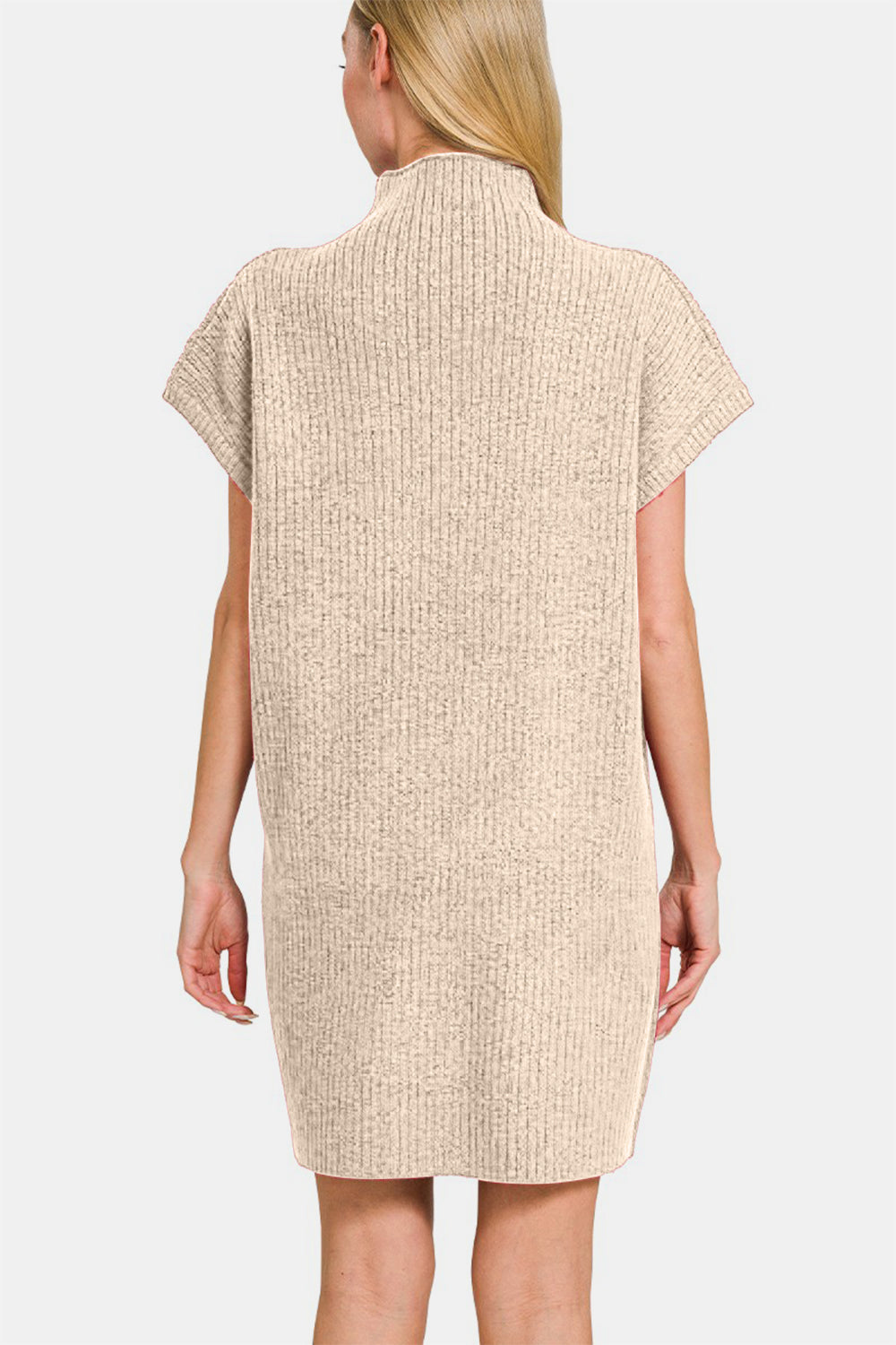 Zenana Short Sleeve Sweater Mini Dress *