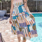 Square Neck Wide Strap Midi Dress