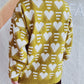 Heart Contrast Long Sleeve Dropped Shoulder Sweater