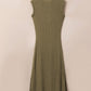 Waffle-Knit Slit Sleeveless Maxi Dress