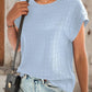 Textured Round Neck Short Sleeve Top